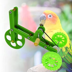 Parrot Bike Toy Bird Training Plaything Supplies Educational Interactive Props Puzzle Bicycle Toy for Macaw