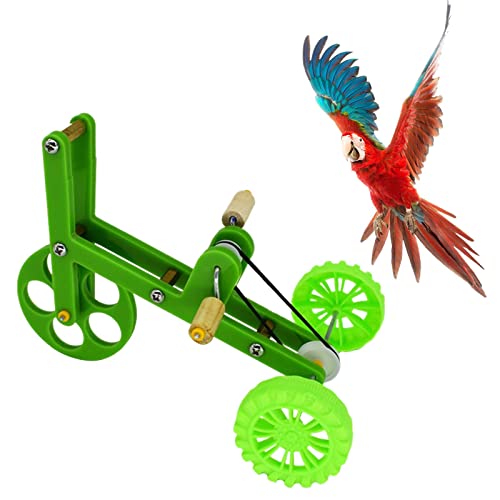 Parrot Bike Toy Bird Training Plaything Supplies Educational Interactive Props Puzzle Bicycle Toy for Macaw