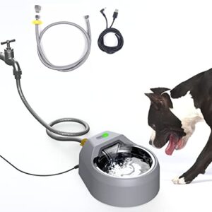 aukl dog water bowl dispenser auto filling dog faucet waterer connects to garden hose