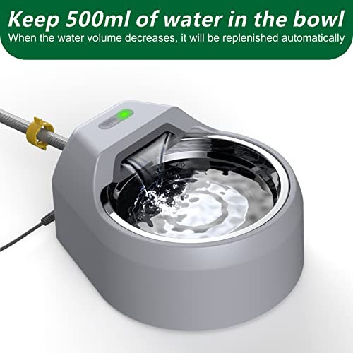 AUKL Dog Water Bowl Dispenser Auto Filling Dog Faucet Waterer Connects to Garden Hose