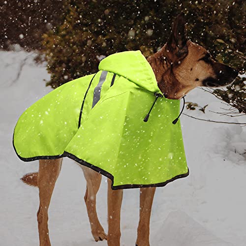 Candofly Dog Raincoat Hooded Poncho - Adjustable Waterproof Dog Rain Jacket Lightweight Reflective Dog Rain Coat Pet Slicker for Small Medium Large Dogs (Small, Green)