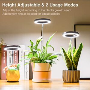 FAFAGRASS Grow Lights for Indoor Plants, Full Spectrum LED Halo Plant Light with Stand Height Adjustable Auto Timer, 9 Dimmable Levels 3 Colors Red Blue White Spectrum for Indoor Plants Growing