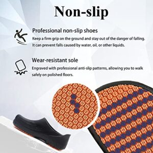 Slip Resistant Chef Shoes Men, Men's Professional Non Slip Waterproof Nurse Shoe for Kitchen Restaurant Hospital, Zapatos para Trabajar En Restaurante De Hombre Black