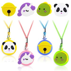 airtag necklace for kids, kid air tag holder for apple airtags case tags hidden adjustable length nylon cord silicone protective cover accessories