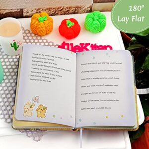 Cute Notebook, Colorful Blank Journal for Women, Leather Journals for Writing, Hardcover Kawaii Notebooks Beautiful Dairy with Magnetic Closure for Girl, Kids Gift 192pages（Garden）