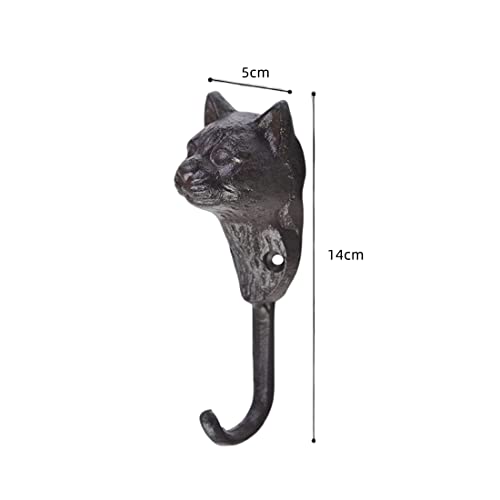 Kassbest Retro Creative Wall Hooks Cat Head Shape Cast Iron Coat Hooks Coat Hooks Hat Hooks Coat Hooks Wall Mounted Door Hooks Decor Hooks 2 Pack