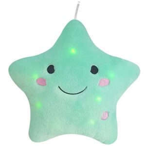 dearsun twinkle star plush pillow & cushion home deco gifts (light bluish green)