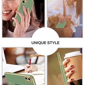 VENINGO iPhone 11 Case, Phone Cases for iPhone 11,Slim Fit Soft TPU with Adjustable Wristband Kickstand Scratch Resistant Shockproof Protective Cover for Apple iPhone 11 6.1 Inch 2019, Matcha Green