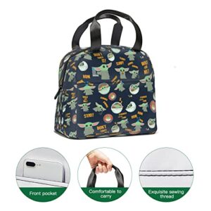 YEGRTUF Reusable Cute Insulated Lunch Bag 8x5x8.5 Inch Waterproof Tote Lunch Box for Women Men Cooler Lunchbox for Adults Work Travel Picnic Camping