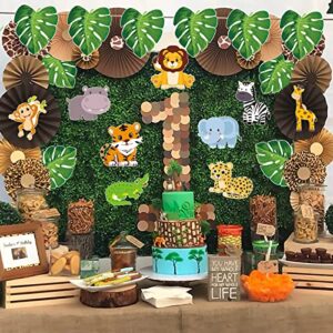 30 Pieces Jungle Animal Cutouts Safari Jungle Cut-Outs for Bulletin Board Classroom Baby Shower Animals Theme Birthday Party Decorations
