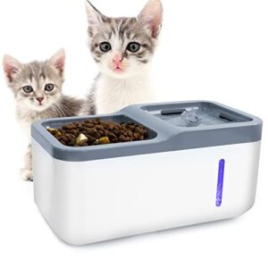 cat water fountain, whdpets automatic pet water dispenser, ultra quiet self dispensing dogs waterer, 1.5l cat feeder and water dispenser for small cats dogs inside