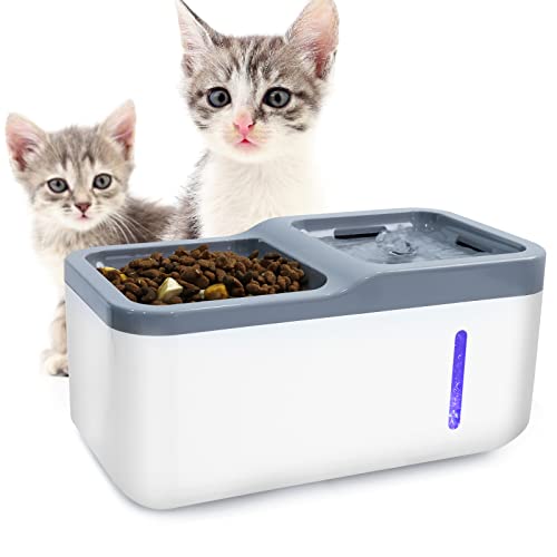 Cat Water Fountain, WHDPETS Automatic Pet Water Dispenser, Ultra Quiet Self Dispensing Dogs Waterer, 1.5L Cat Feeder and Water Dispenser for Small Cats Dogs Inside