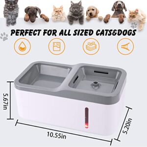 Cat Water Fountain, WHDPETS Automatic Pet Water Dispenser, Ultra Quiet Self Dispensing Dogs Waterer, 1.5L Cat Feeder and Water Dispenser for Small Cats Dogs Inside