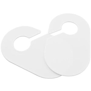 PSCCO 20PCS White Closet Dividers Separator tag Baby Closet Size Dividers Hanging Tag Label Clothing Rack Size Dividers Large Blank Hangers for Home Closet Cloth Store With 1PC Black Pens