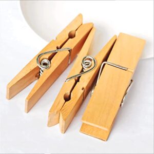 large wooden clothespins 50pcs, sturdy and heavy duty clothes pins for hanging, outdoor, crafts