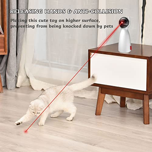 Sofolor Automatic Laser Cat Toy, Placing High, 5 Random Pattern, Automatic On/Off and Silent, Interactive Cat Toys for Indoor Cats/Kitten/Dogs