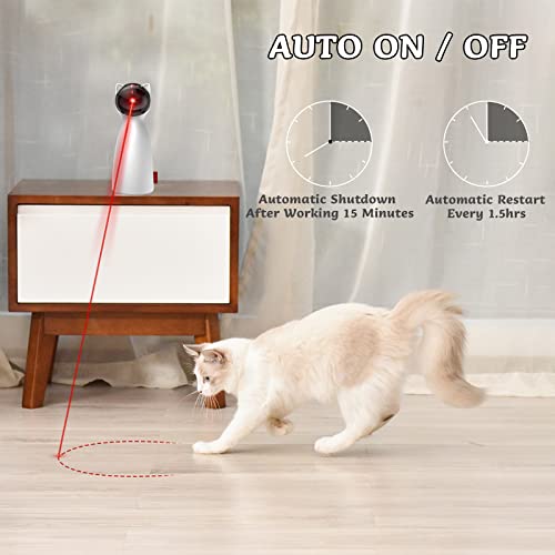 Sofolor Automatic Laser Cat Toy, Placing High, 5 Random Pattern, Automatic On/Off and Silent, Interactive Cat Toys for Indoor Cats/Kitten/Dogs