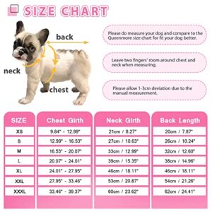 Queenmore Recovery Suit for Dogs Cats After Surgery,Dog Surgical Recovery Suit Onesie,Anti Licking Pet Female Spayed Neutered Puppy Surgical Clothes for Abdominal Wounds, Substitute E-Collar & Cone