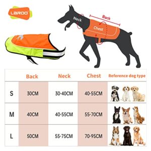 LaRoo Dog Raincoat Night Safety Pet T Shirts with LED Light & Reflective Strip, Waterproof Dog Vest Jacket Breathable Lightweight Slicker, Fashion Dog Outfit Coats for Puppy Small Dogs to Large Dogs