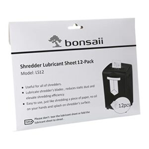 bonsaii 8-Sheet Crosscut Shredder & 12 Pack Lubricant Sheets