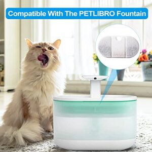 Replacement Filters for 71oz/2.1L Capsule Cat Water Fountain, Fountain Filter Set for Ultra Quiet Pet Water Dispenser, Automatic Cat Dog Water Fountain Filter (6 Sets)