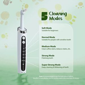 Tooth Polisher, Smile-Aid Multifunctional Replacement Head Teeth Cleaning Kit for Daily Cleaning and Care for People, Cats and Dogs, USB Charging, Waterproof