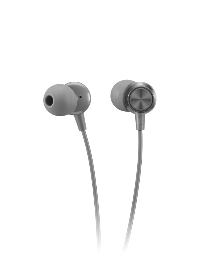 Lenovo - 300 Wired in-Ear USB-C Headphones - in-Line Microphone - USB-C Connectivity - Play & Pause Button - 3 Sizes Silicone Ear Tips Included