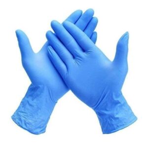 Bebenuvo Viet Glove Ezcare Nitrile Exam Disposable Gloves| 100 Gloves 1 box | 4 Mil 4 grams| Powder-Free (L, Blue)