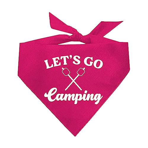 Let's Go Camping Summer Dog Bandana (Hot Pink, OS 788)