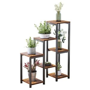 vondream 3 tier 7 potted plant stand indoor, plant stands for indoor plants multiple, corner plant shelf for living room, tiered plant holder, metal plant table