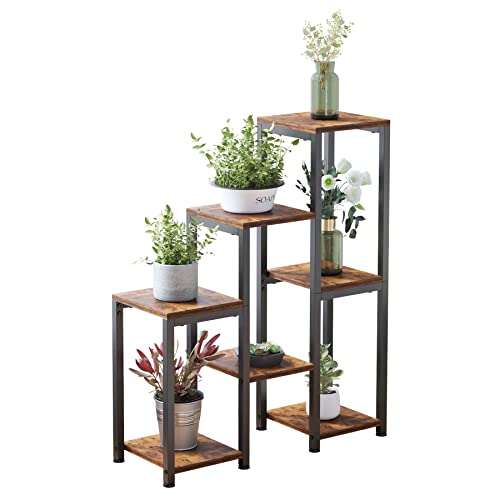 VonDream 3 Tier 7 Potted Plant Stand Indoor, Plant Stands for Indoor Plants Multiple, Corner Plant Shelf for Living Room, Tiered Plant Holder, Metal Plant Table