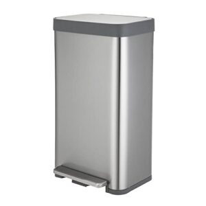 home zone living 18.5 gallon kitchen trash can, tall stainless steel liner-free body, 70 liter capacity, gen 1