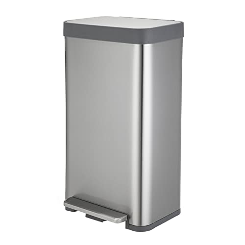 Home Zone Living 18.5 Gallon Kitchen Trash Can, Tall Stainless Steel Liner-Free Body, 70 Liter Capacity, Gen 1