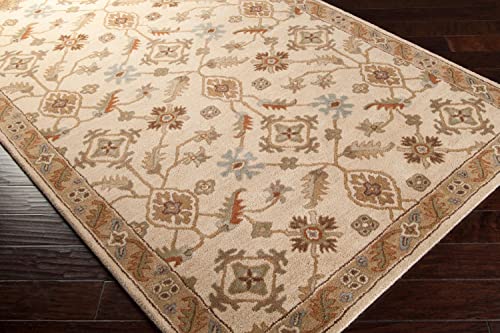 Mark&Day Area Rugs, 10x14 Vauxhall Traditional Khaki Area Rug Beige Cream Carpet for Living Room, Bedroom or Kitchen (10' x 14')