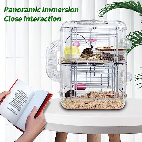 MLOHASING Hamster Cages and Habitats,Rat Cage with Hamster Accessories Including Hamster Ball，Food Dish, Water Bottle，Small Animal Cage and Playpen