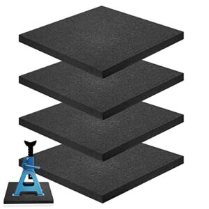 tallew 4 pieces rubber rv jack pads 12 x 12 x 0.75 inch thick rv leveling blocks stabilizer jack pads for travel campers rvs trailers, prevents sinking and aids in stabilizing