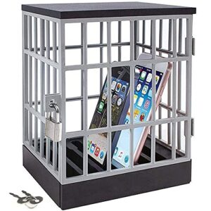 fengirl cell phone jail with lock and keys, cell phone jail lock box,smartphone storage gadget - family time, party fun novelty gift idea