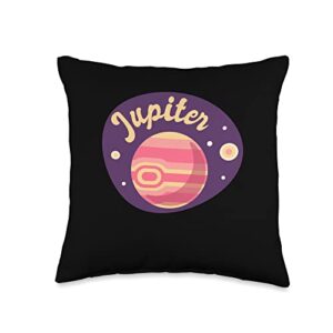 jupiter design solar system with the planet jupiter throw pillow, 16x16, multicolor