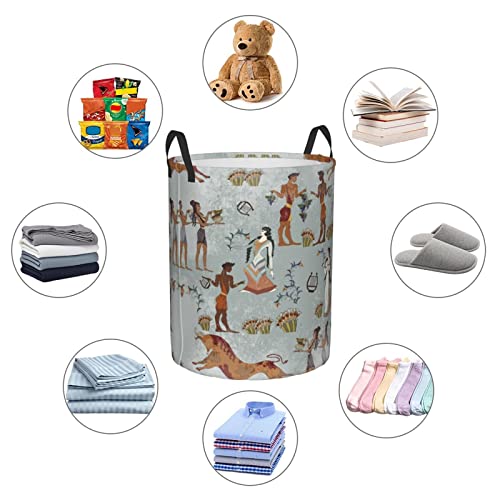 TIXYFAN Ancient Greece murals Mythology Old Laundry Hamper with Handle Laundry Basket Foldable Durable Clothes Hamper Laundry Bag Toy bin for Bathroom Bedroom Dorm Travel