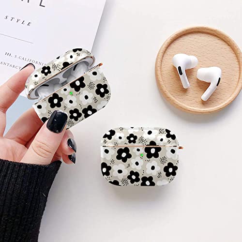 Case Cover for AirPods Pro 2019, Cute Flower Patterns AirPod Pro Hard Case for Women Girls, Compatible with Apple iPods Pro (Flower)