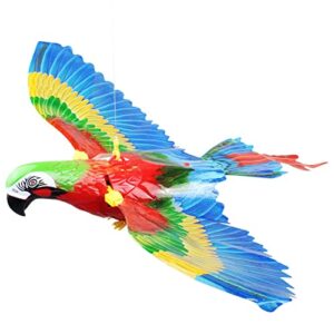 yuai Bird Mechanical Flying Toy, Bird Interactive Cat Toy, Electric Hanging Flying Bird Hanging Lifelike Predator Scarecrow Diverter for Birds, Mice, Squirrels, Rabbits Rodents (A) 16.5x9.4x4.7