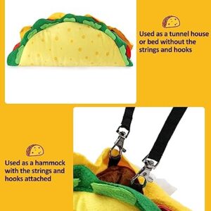 Percozzi Taco Hamster Hammock Hideout Tunnel House Rat Toys Cage Accessories Bed Ferrets Guinea Pigs Hedgehogs Chinchill Sugar Glider Small Animal Habitat