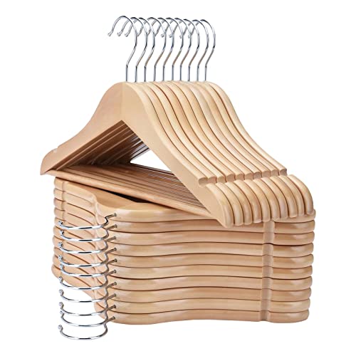 FairyHaus Kids Wooden Hangers and Bamboo Baby Hangers 40 Pack