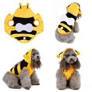 yoption dog cat bee costumes, pet halloween christmas cosplay dress hoodie funny outfits clothes for puppy dogs kitten (xl)