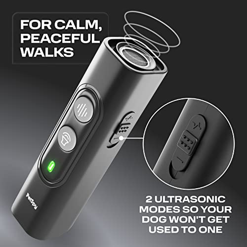 PetSpy N10 Ultrasonic Dog Bark Deterrent, 2 Frequency Modes, Barking Control Device for Indoor and Outdoor with 16 Feet Range, Bark Deterrent Dog Trainer with Training Cards