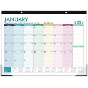 2023-2024 desk calendar - large desk/wall calendar 2023-2024, 2-in-1, 22" x 17", jan.2023 - jul.2024, thick paper with corner protectors, large ruled blocks - colorful lump