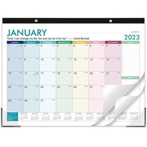 2023-2024 Desk Calendar - Large Desk/Wall Calendar 2023-2024, 2-in-1, 22" x 17", Jan.2023 - Jul.2024, Thick Paper with Corner Protectors, Large Ruled Blocks - Colorful Lump