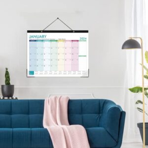 2023-2024 Desk Calendar - Large Desk/Wall Calendar 2023-2024, 2-in-1, 22" x 17", Jan.2023 - Jul.2024, Thick Paper with Corner Protectors, Large Ruled Blocks - Colorful Lump