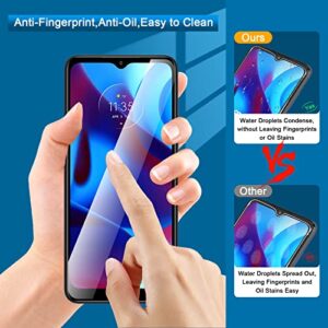 【3+3 PACK】Coolpow Designed for Motorola Moto G Pure Screen Protector Tempered Glass Film,【EasyInstall Tool】9H Hardness, Anti-Scratch,Ultra HD,Scratch Resistant, Easy Install,Case Friendly, Bubble Free