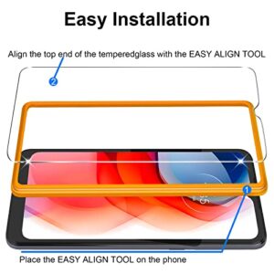 【3+3 PACK】Coolpow Designed for Motorola Moto G Pure Screen Protector Tempered Glass Film,【EasyInstall Tool】9H Hardness, Anti-Scratch,Ultra HD,Scratch Resistant, Easy Install,Case Friendly, Bubble Free